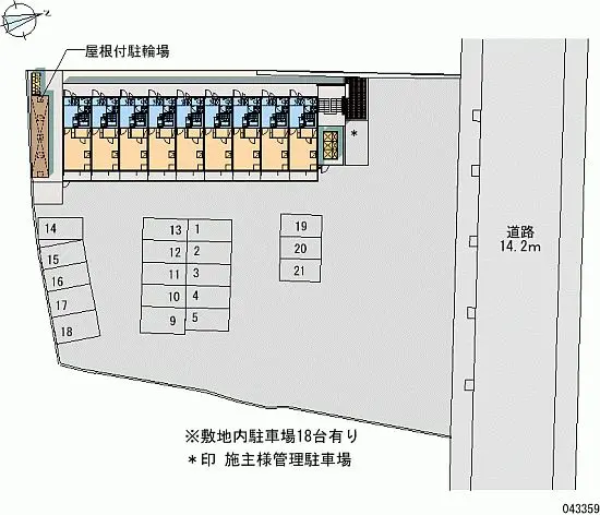 ★手数料０円★岡山市中区桜橋３丁目　月極駐車場（LP）